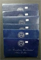 6 Silver "Blue Ikes"  2 each 1971, 72 & 74