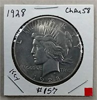 1928 Peace Dollar  AU