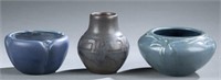 3 Rookwood Pottery vases, early 20th century.