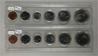 1973 & 74 Canadian Unc 6 coin Year sets