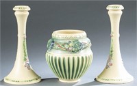 3 Roseville Pottery pieces, 20th century.