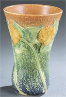 Roseville Pottery, Sunflower vase, circa 1930s.