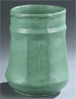 Zanesville Pottery, matte green vase, 20th c.