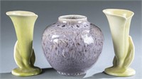 3 Rookwood Pottery vases, 20th century.