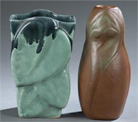 2 Van Briggle Pottery pieces, 20th century.