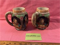 2 Matching Wales Made in Japan Ceramic Mugs