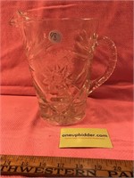 Star of David Print Glass Pitcher / Vase