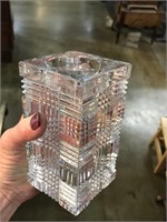 Heavy Leaded Crystal Square Candle Holder