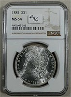 1885 Morgan Dollar  NGC MS-64