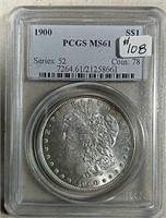 1900 Morgan Dollar  PCGS MS-61