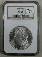 1885-O Morgan Dollar  NGC MS-63