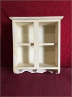 Cream Colored Hanging Wall Cabinet Shelf