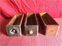 Trio of Antique Sewing Machine Drawers