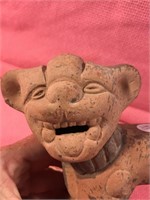 Old Hand Sculpted Terracotta Cat/Critter