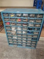 METAL ORGANIZER WITH SCREWS, WIRE NUTS AND MORE