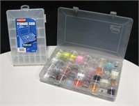 2 Organizers - 1 Filled With Miscellaneous Beads