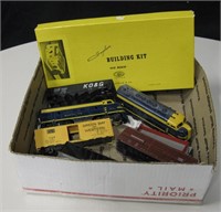 5 Railroad Toy Cars, Sunkist Bldg. & 2 SF Engines