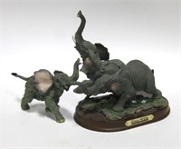Elephant Figurine Lot - Tallest Is & 7"