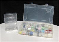 2 Organizers - 1 Filled With Miscellaneous Beads