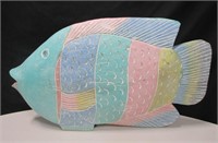 20" x 12" Wood Hand Carved Decorative Fish