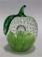 Joe St. Clair Marked Apple Paperweight - 4.5" Tall
