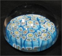 Hand Crafted Millefiori Glass Paperweight 2" Dia.