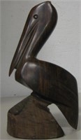 7" Tall Carved Ironwood Pelican