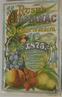 Antique 1875 Rush's Almanac & Guide To Health