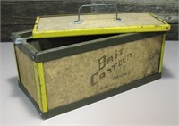 Vintage Cardboard & Metal Bait Canteen