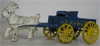 8" Long Cast Iron Repro Express Wagon