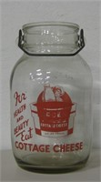 Vintage Arden 1 Gallon Cottage Cheese Jar