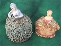 PAIR OF VICTORIAN HALF DOLLS WITH SOME PINS