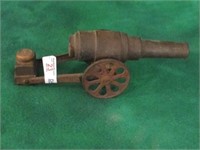 CAST IRON TOY CANNON - UNSIGNED