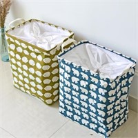 2-Pc Collapsable Storage Baskets Polar Bear Print