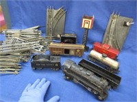 antique train set & track (marx - mar lines)