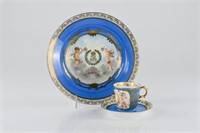 Two pieces of French Sevres style porcelain