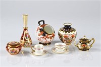 Assorted miniature English porcelain pieces