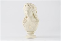 19th C Copeland parian bust of Ophelia