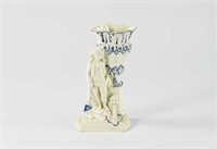 English pearlware figural spill vase