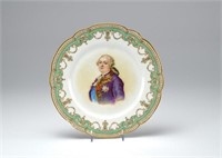 French porcelain portrait plate