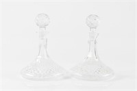 Pair of Waterford Lismore ships decanters