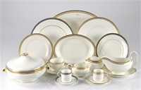 Set of Wedgwood Gold & Black Ulander dinnerware