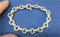 heavy sterling chain link bracelet (8in long)