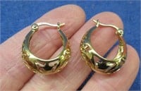 sterling silver gold tone hoop earrings