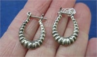 handmade sterling silver hoop earrings