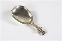Early 18th C Swedish parcel gilt spoon