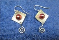 handmade sterling silver dangle earrings