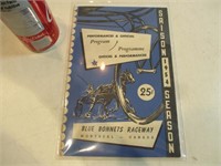 Programme de course de chevaux Blue Bonnets 1954