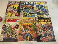 6 comics dont GI Joe et Thor