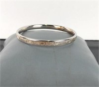 Sterling silver baby bangle